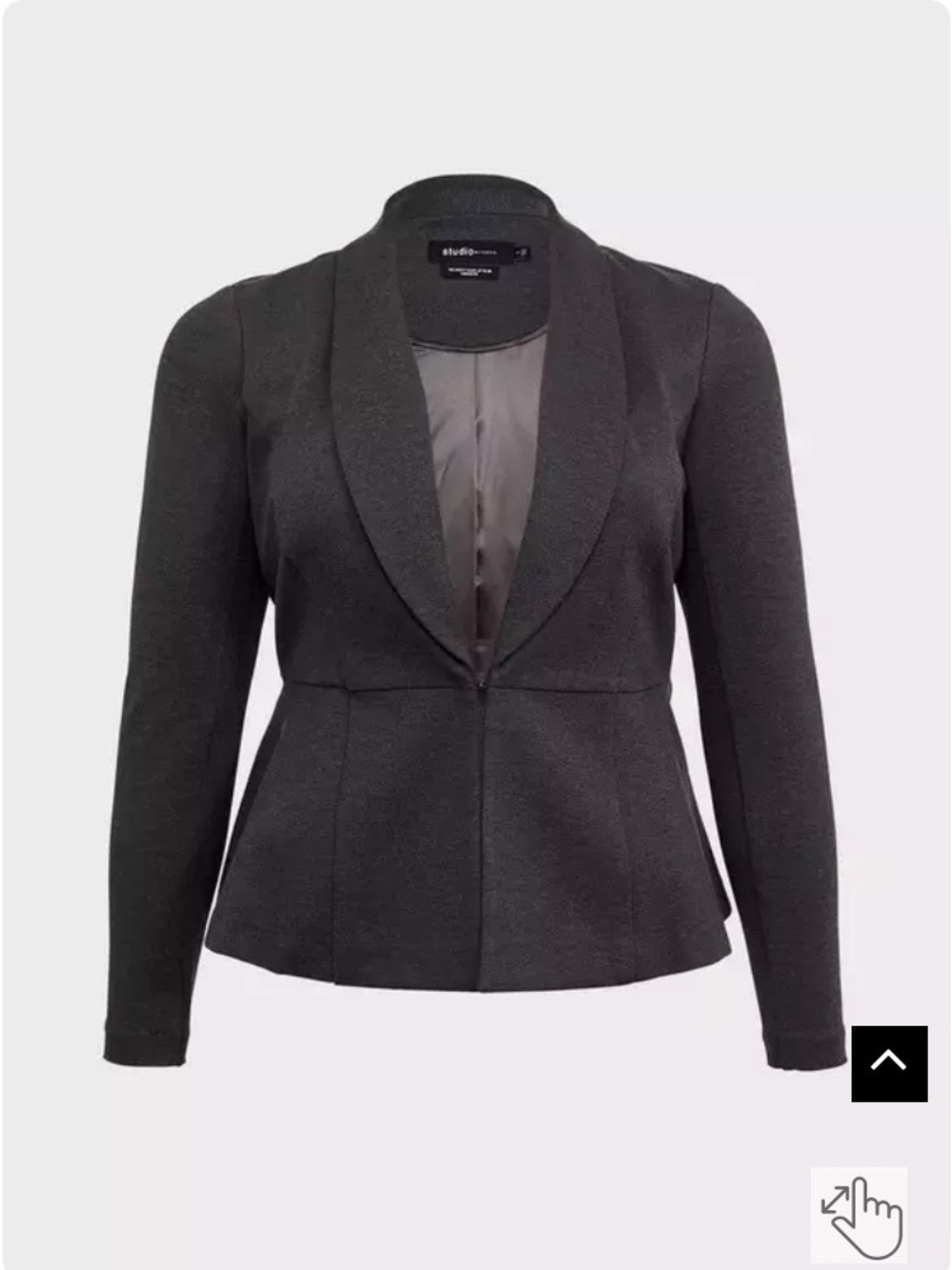 Torrid Charcoal Peplum Blazer NWT - Torrid Size 1 (14-16)